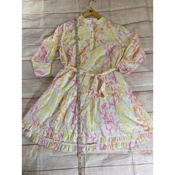 ModaPosa Women's Alcee 3/4 Sleeve Puff Sleeve Mini Dress With Belt - Small - Picture 6 of 16